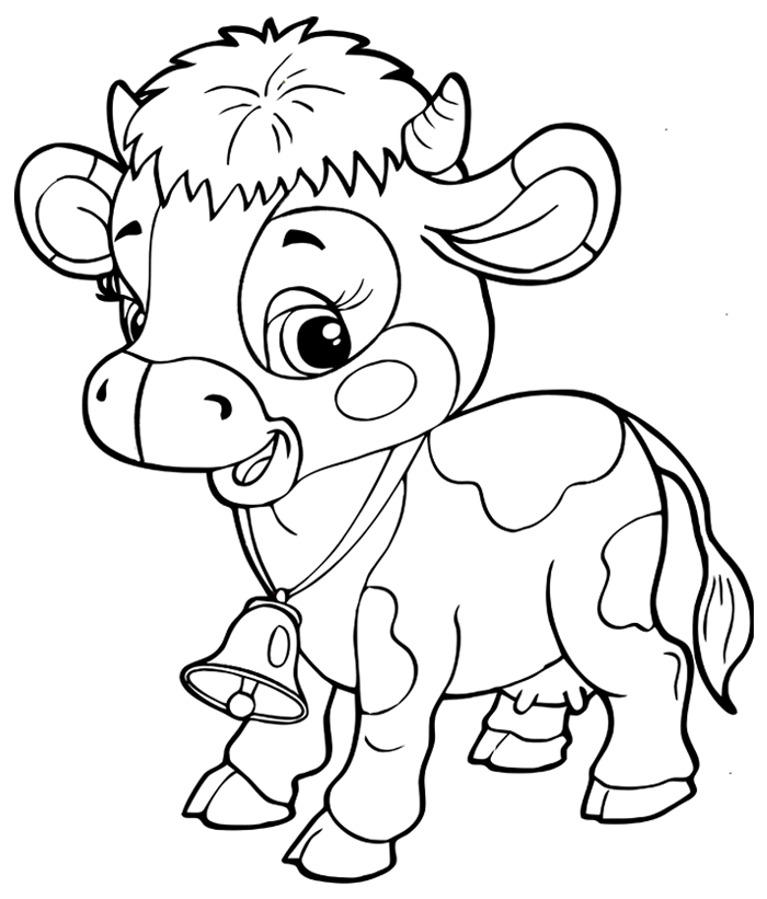 Раскраска: корова (Животные) #13199 - Бесплатные раскраски для печати