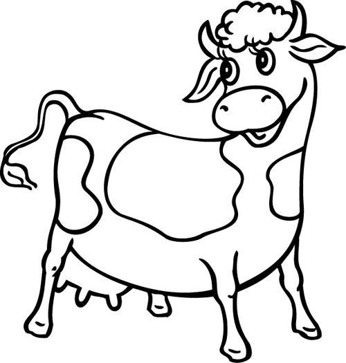 Раскраска: корова (Животные) #13205 - Бесплатные раскраски для печати