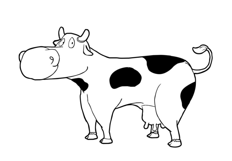 Раскраска: корова (Животные) #13226 - Бесплатные раскраски для печати