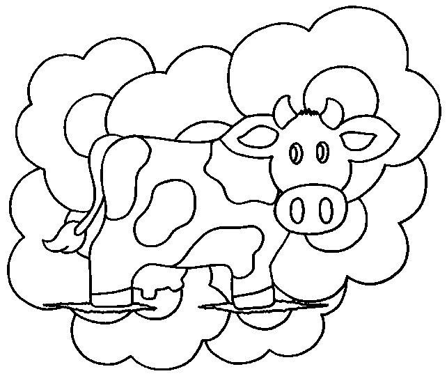 Раскраска: корова (Животные) #13238 - Бесплатные раскраски для печати
