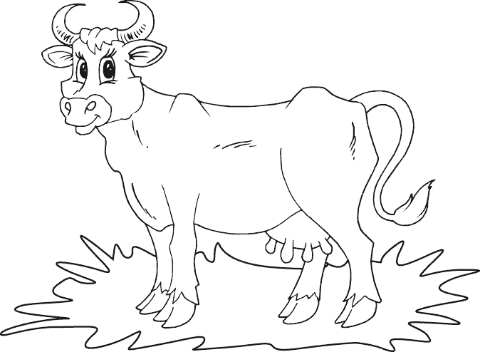 Раскраска: корова (Животные) #13239 - Бесплатные раскраски для печати
