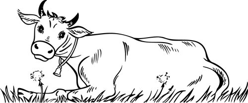 Раскраска: корова (Животные) #13253 - Бесплатные раскраски для печати