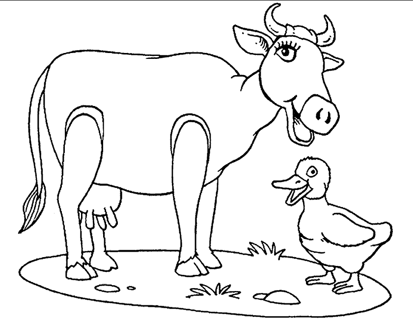Раскраска: корова (Животные) #13258 - Бесплатные раскраски для печати