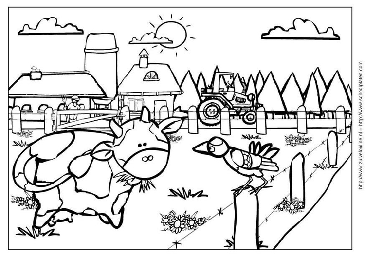 Раскраска: корова (Животные) #13262 - Бесплатные раскраски для печати