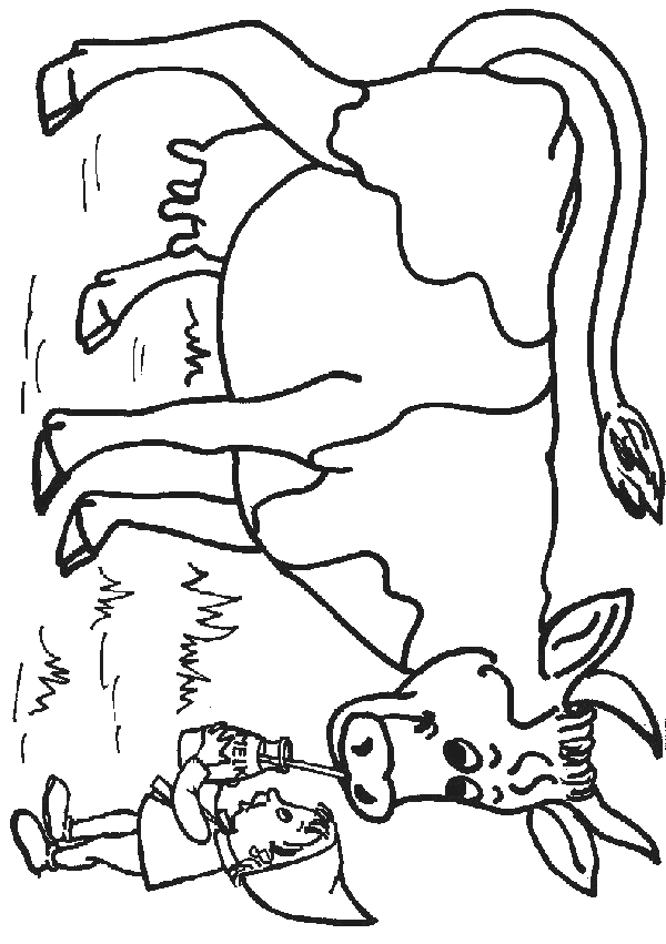 Раскраска: корова (Животные) #13281 - Бесплатные раскраски для печати