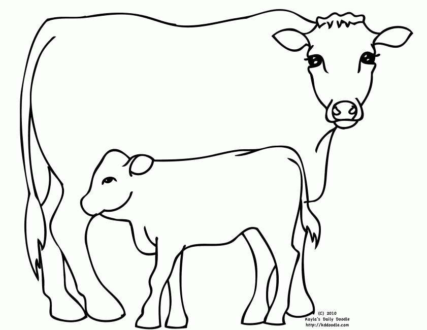Раскраска: корова (Животные) #13282 - Бесплатные раскраски для печати