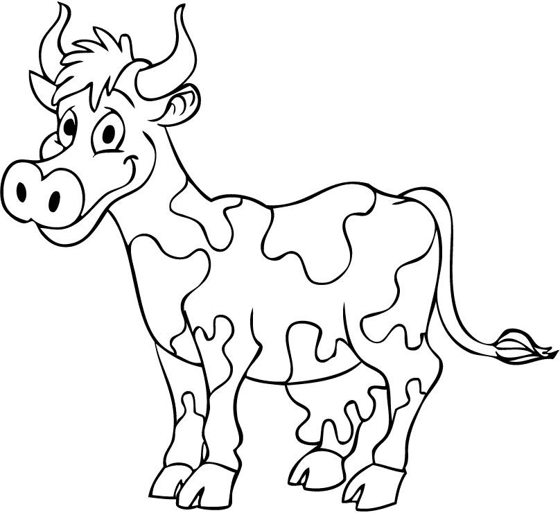 Раскраска: корова (Животные) #13286 - Бесплатные раскраски для печати