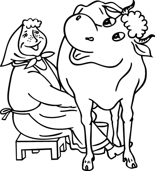 Раскраска: корова (Животные) #13297 - Бесплатные раскраски для печати