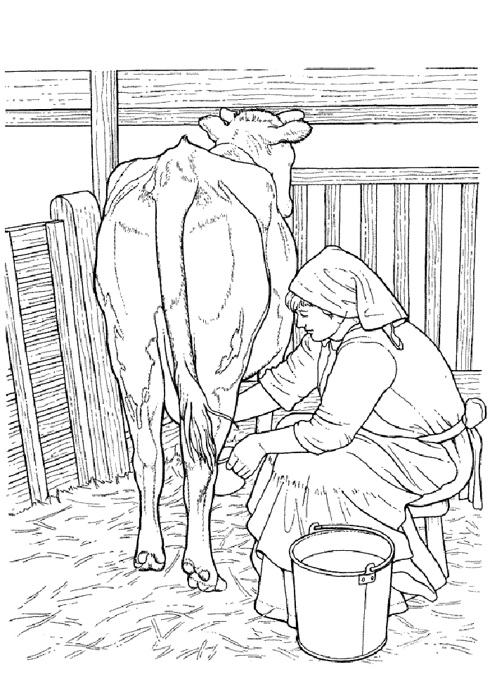 Раскраска: корова (Животные) #13318 - Бесплатные раскраски для печати