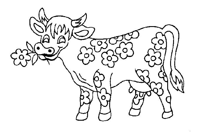 Раскраска: корова (Животные) #13326 - Бесплатные раскраски для печати