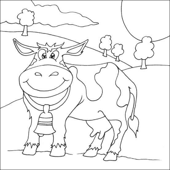 Раскраска: корова (Животные) #13328 - Бесплатные раскраски для печати