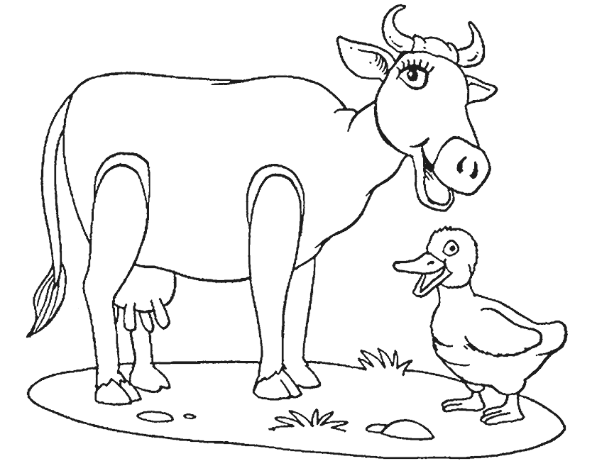 Раскраска: корова (Животные) #13329 - Бесплатные раскраски для печати