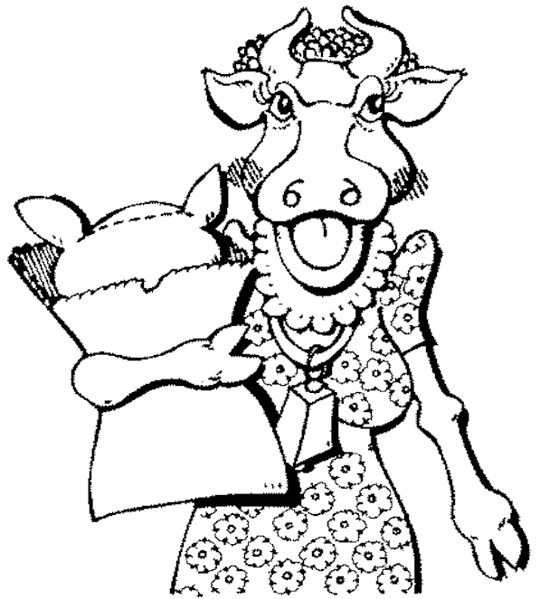 Раскраска: корова (Животные) #13364 - Бесплатные раскраски для печати