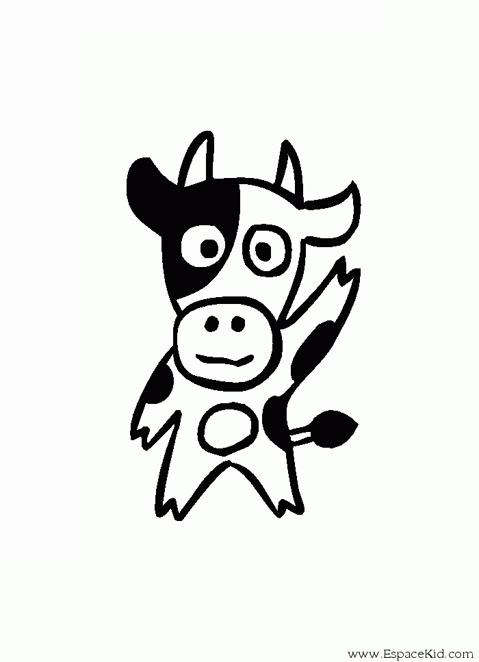 Раскраска: корова (Животные) #13375 - Бесплатные раскраски для печати