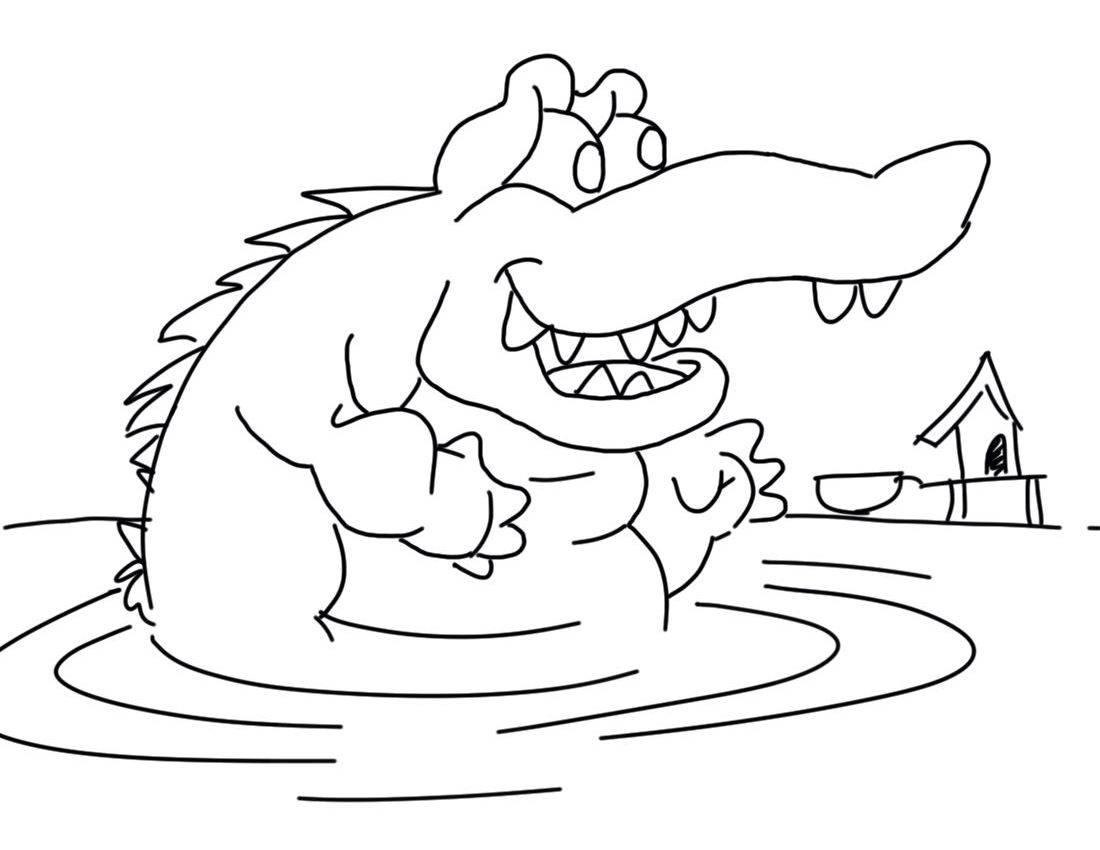 Раскраска: крокодил (Животные) #4878 - Бесплатные раскраски для печати