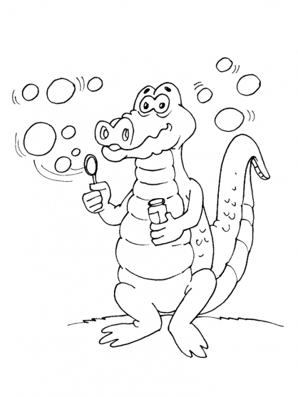 Раскраска: крокодил (Животные) #4881 - Бесплатные раскраски для печати