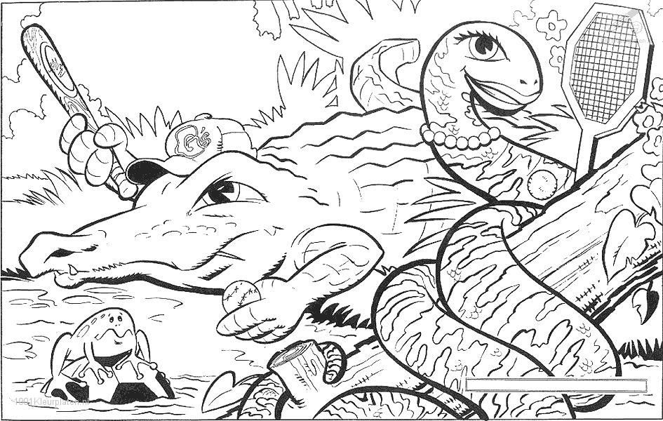 Раскраска: крокодил (Животные) #4896 - Бесплатные раскраски для печати