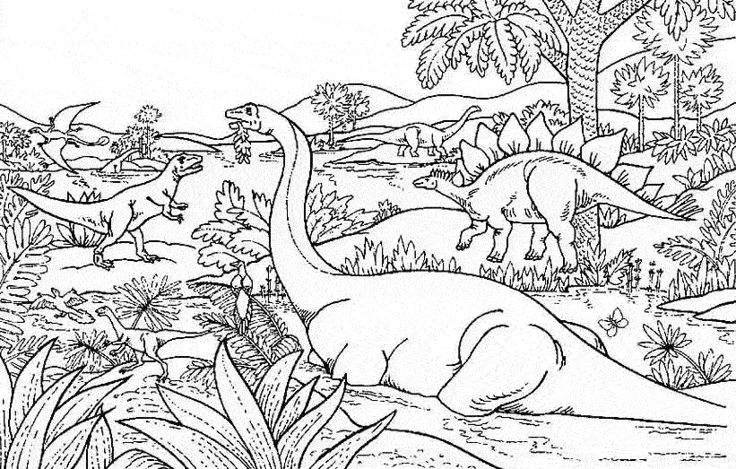 Раскраска: динозавр (Животные) #5495 - Бесплатные раскраски для печати