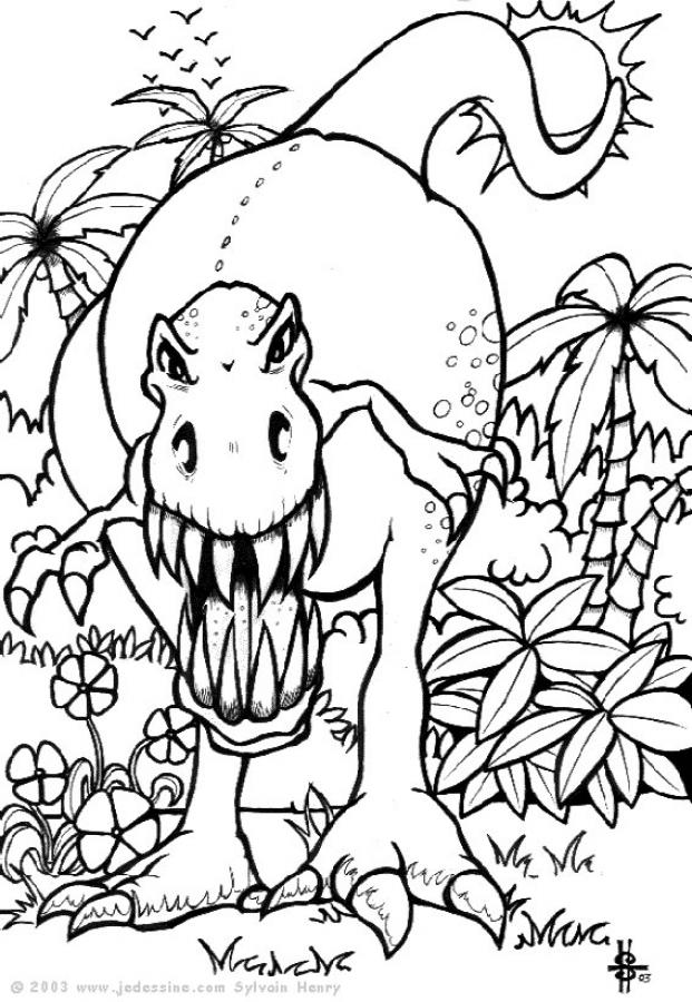 Раскраска: динозавр (Животные) #5508 - Бесплатные раскраски для печати