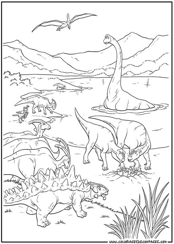 Раскраска: динозавр (Животные) #5522 - Бесплатные раскраски для печати