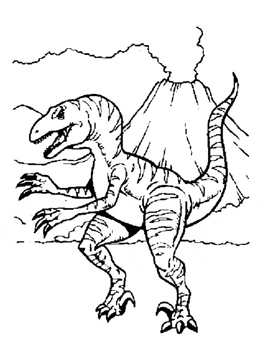 Раскраска: динозавр (Животные) #5531 - Бесплатные раскраски для печати