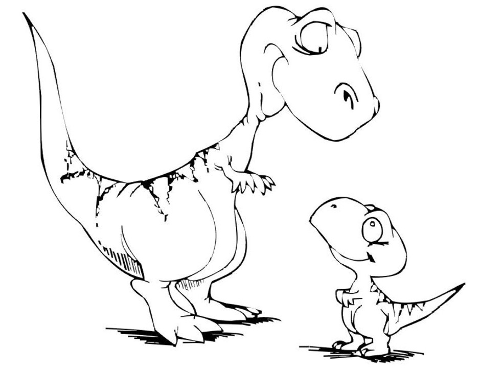 Раскраска: динозавр (Животные) #5589 - Бесплатные раскраски для печати
