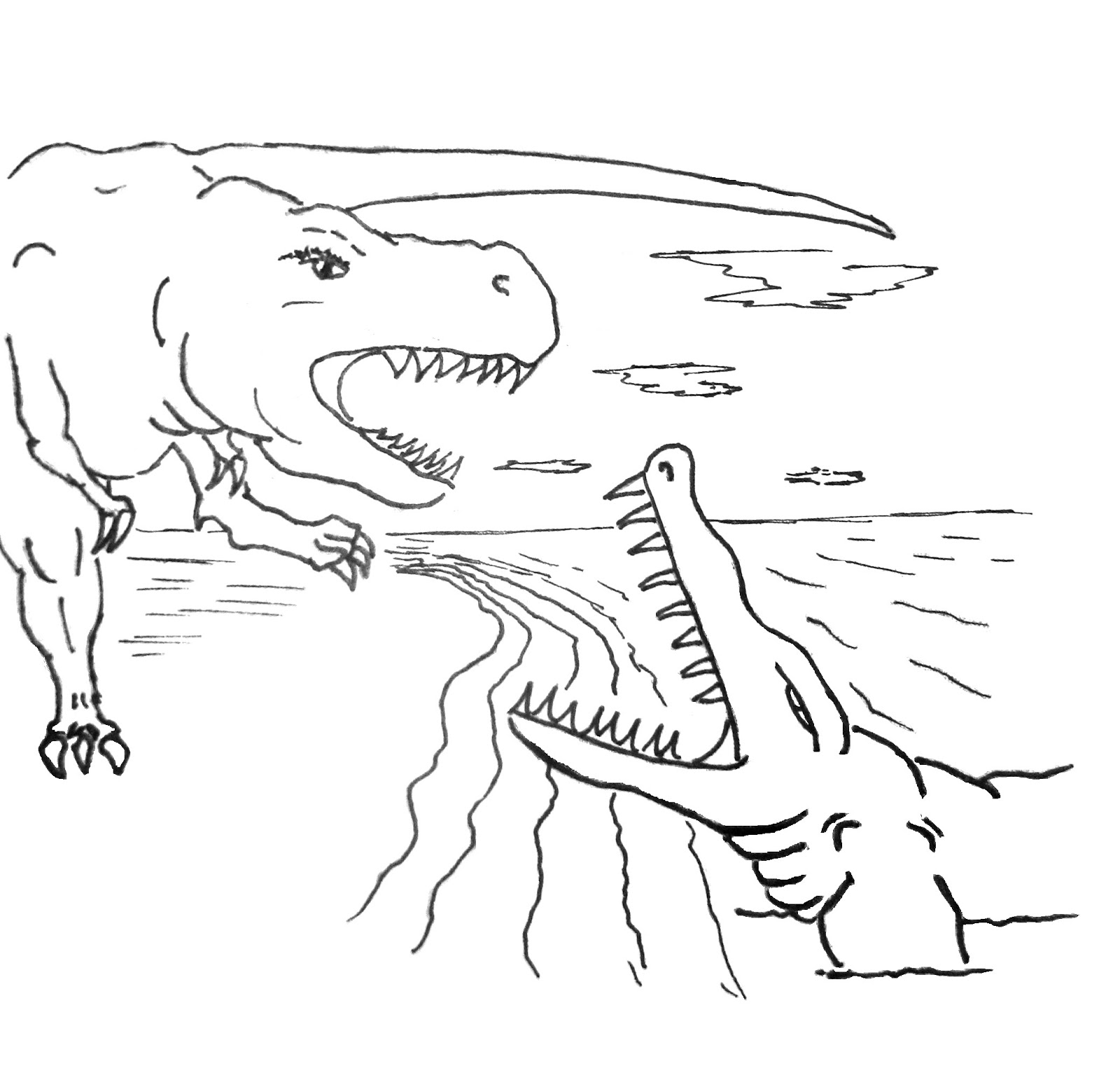 Раскраска: динозавр (Животные) #5598 - Бесплатные раскраски для печати