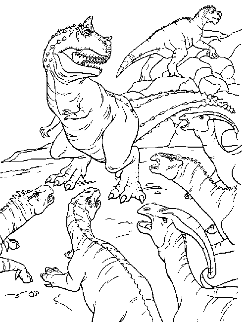 Раскраска: динозавр (Животные) #5645 - Бесплатные раскраски для печати