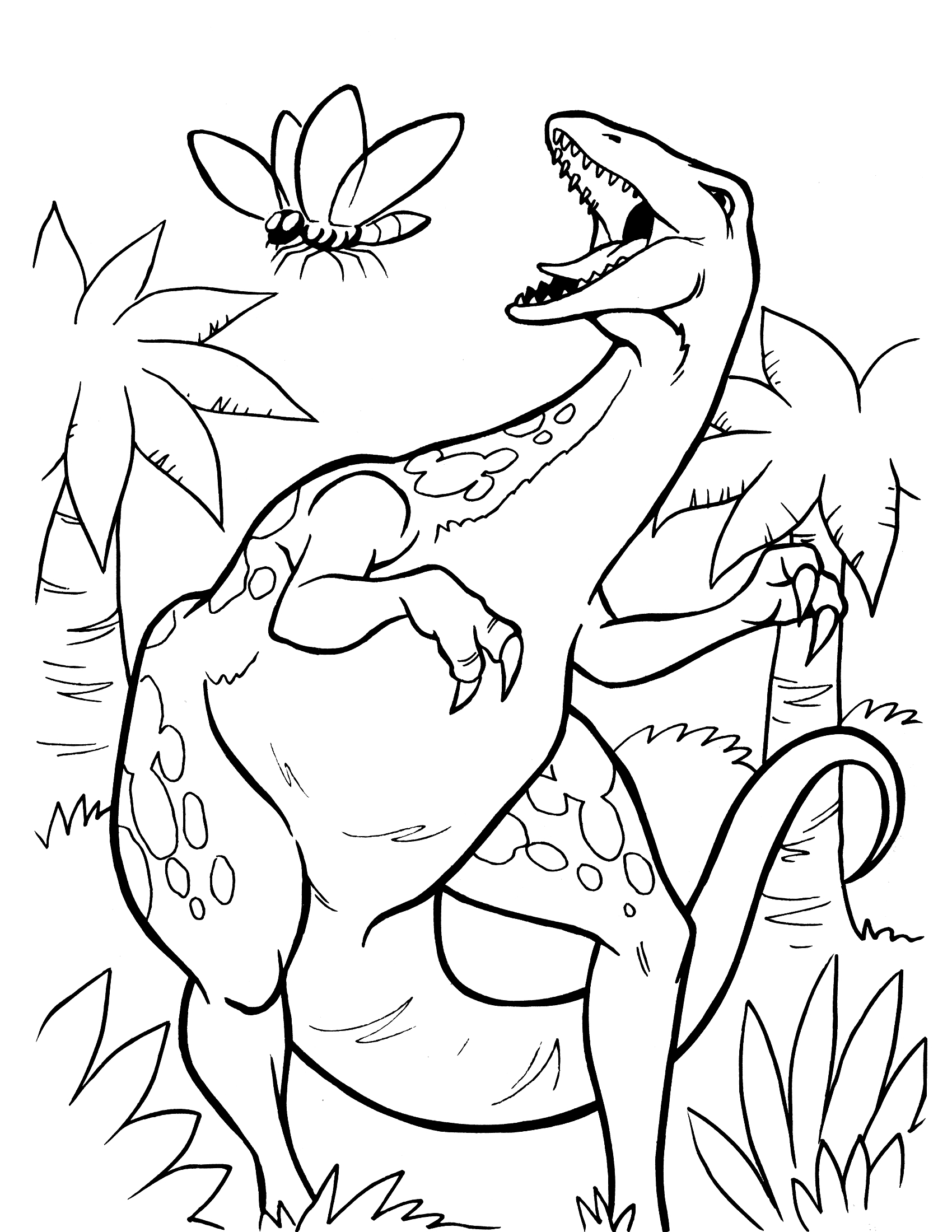 Раскраска: динозавр (Животные) #5675 - Бесплатные раскраски для печати