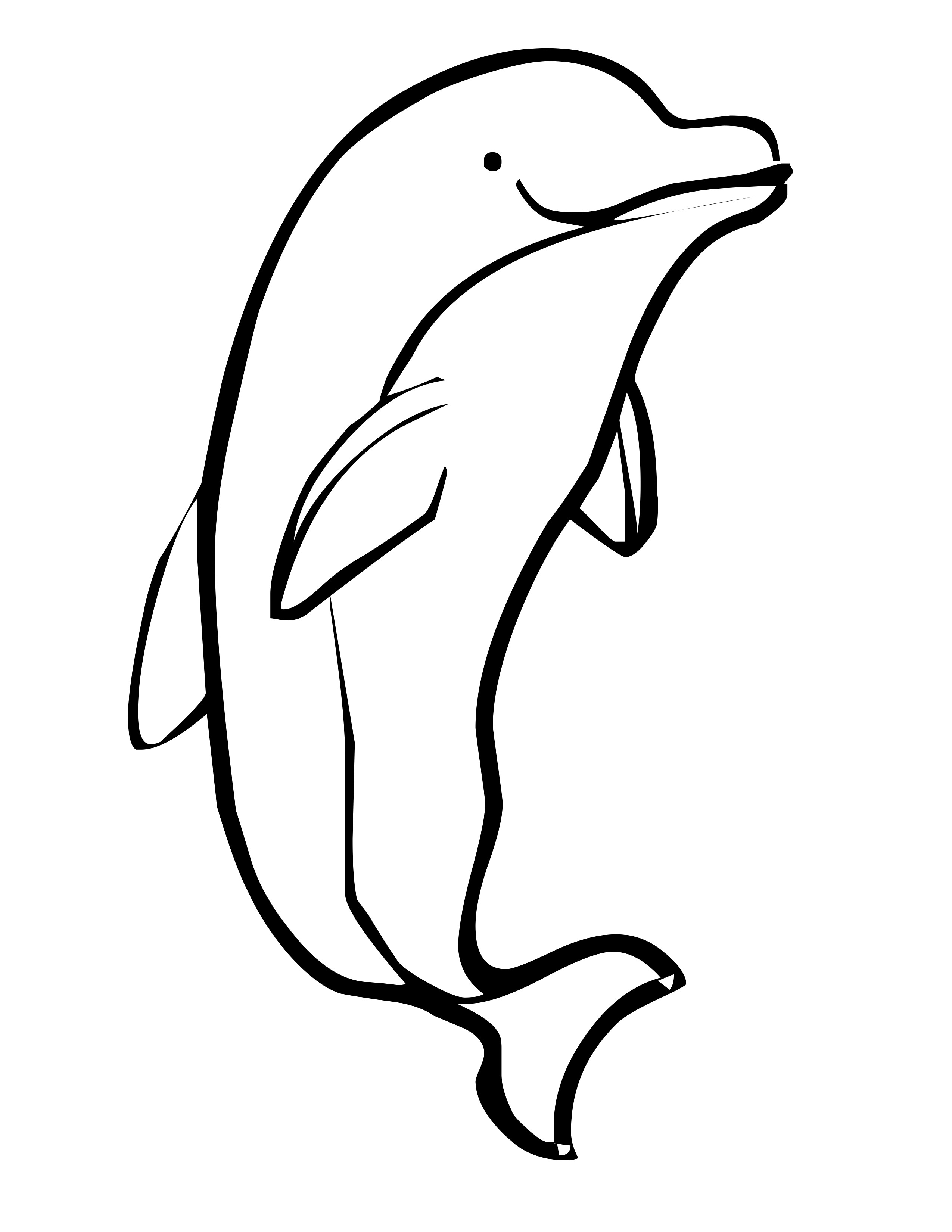Беломордый Дельфин раскраска