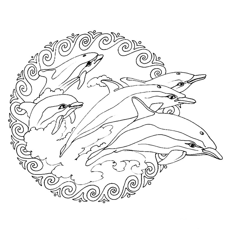 Раскраска: дельфин (Животные) #5141 - Бесплатные раскраски для печати