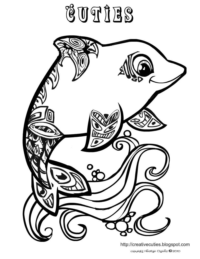 Раскраска: дельфин (Животные) #5158 - Бесплатные раскраски для печати