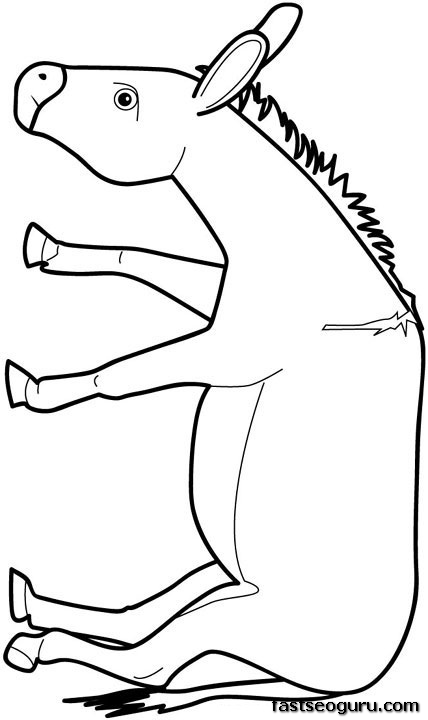 Раскраска: задница (Животные) #503 - Бесплатные раскраски для печати