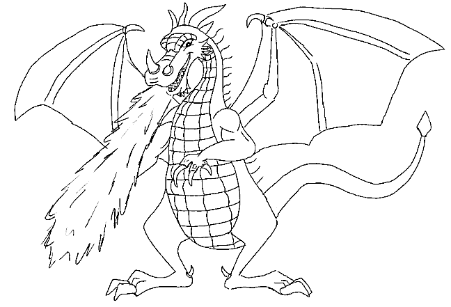 Раскраска: дракон (Животные) #5711 - Бесплатные раскраски для печати