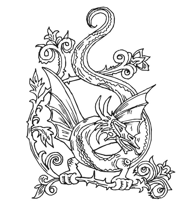 Раскраска: дракон (Животные) #5715 - Бесплатные раскраски для печати