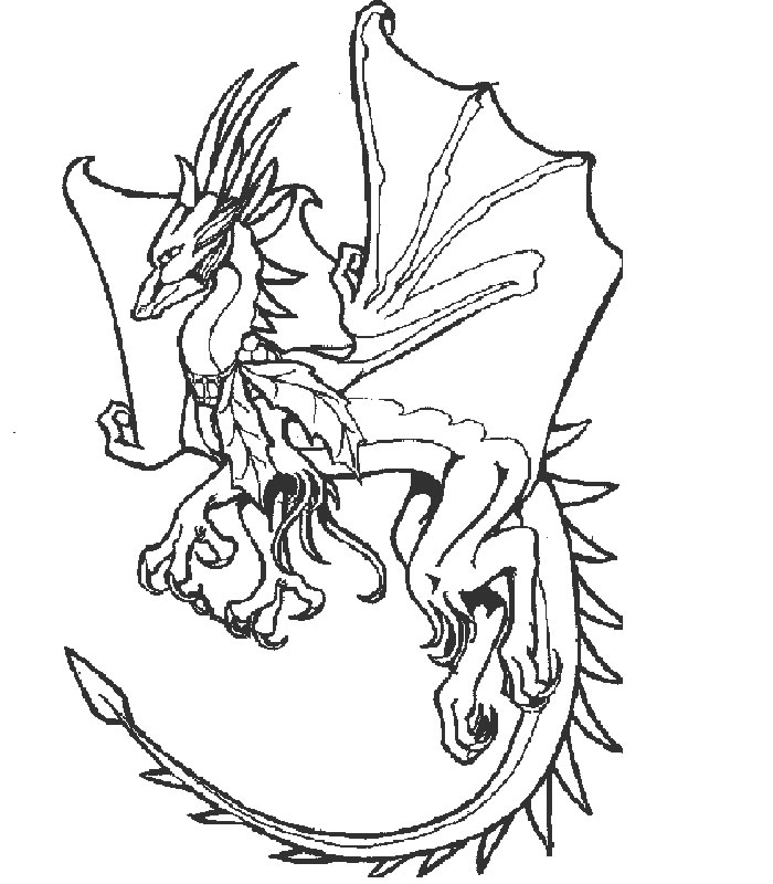 Раскраска: дракон (Животные) #5717 - Бесплатные раскраски для печати