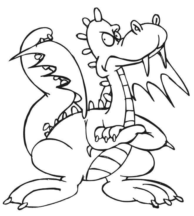 Раскраска: дракон (Животные) #5748 - Бесплатные раскраски для печати