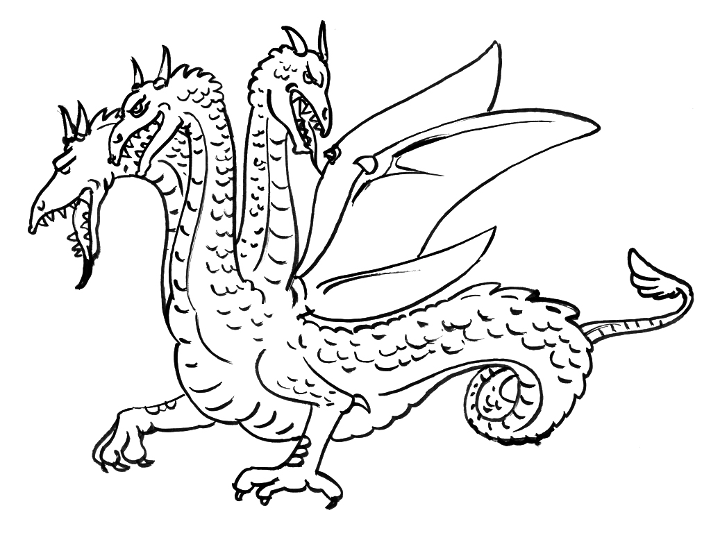 Раскраска: дракон (Животные) #5750 - Бесплатные раскраски для печати
