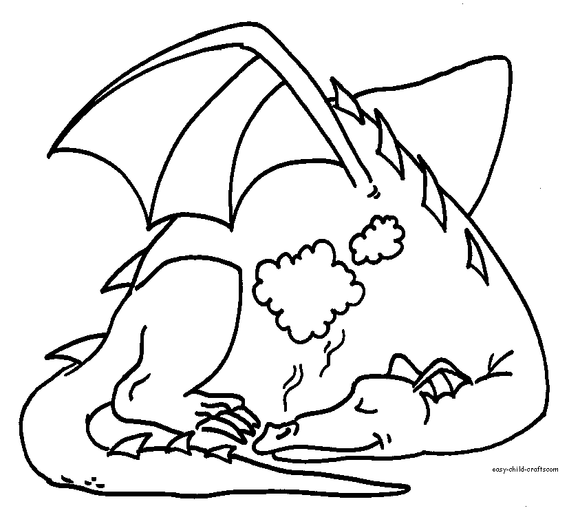 Раскраска: дракон (Животные) #5760 - Бесплатные раскраски для печати