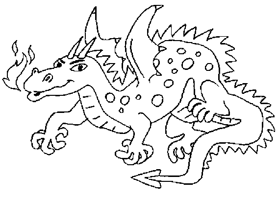 Раскраска: дракон (Животные) #5765 - Бесплатные раскраски для печати