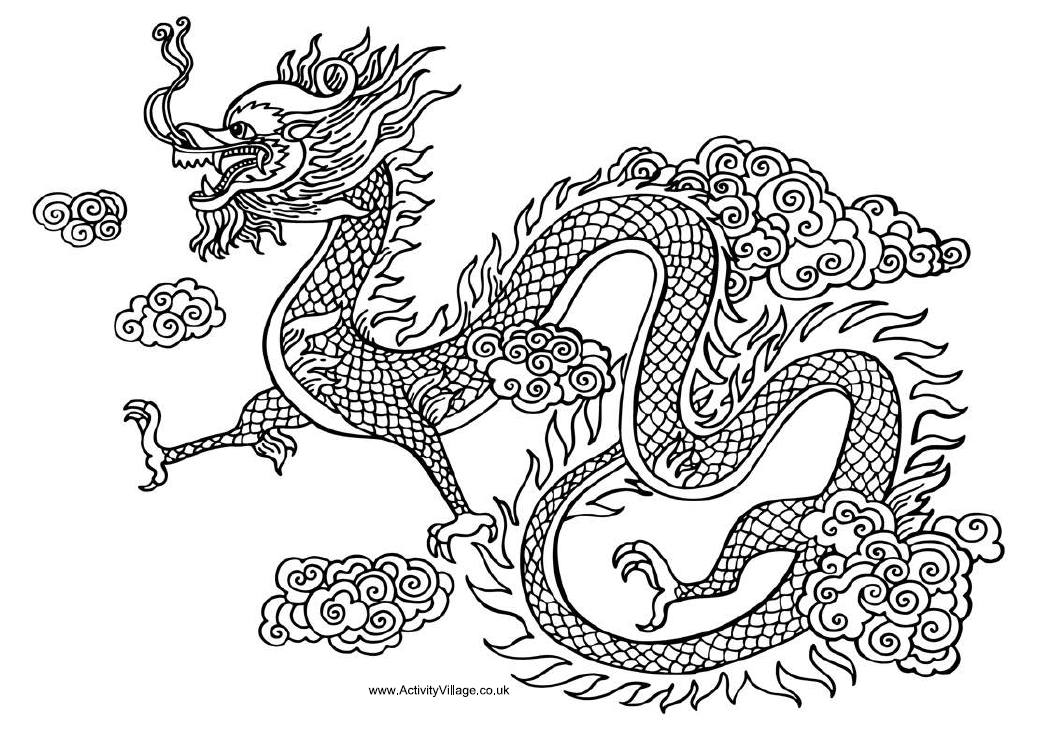 Раскраска: дракон (Животные) #5768 - Бесплатные раскраски для печати