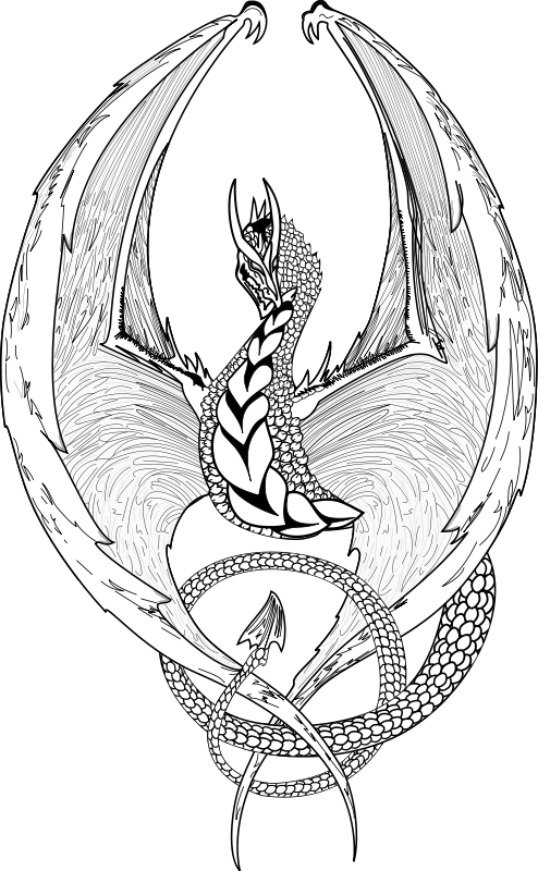 Раскраска: дракон (Животные) #5795 - Бесплатные раскраски для печати