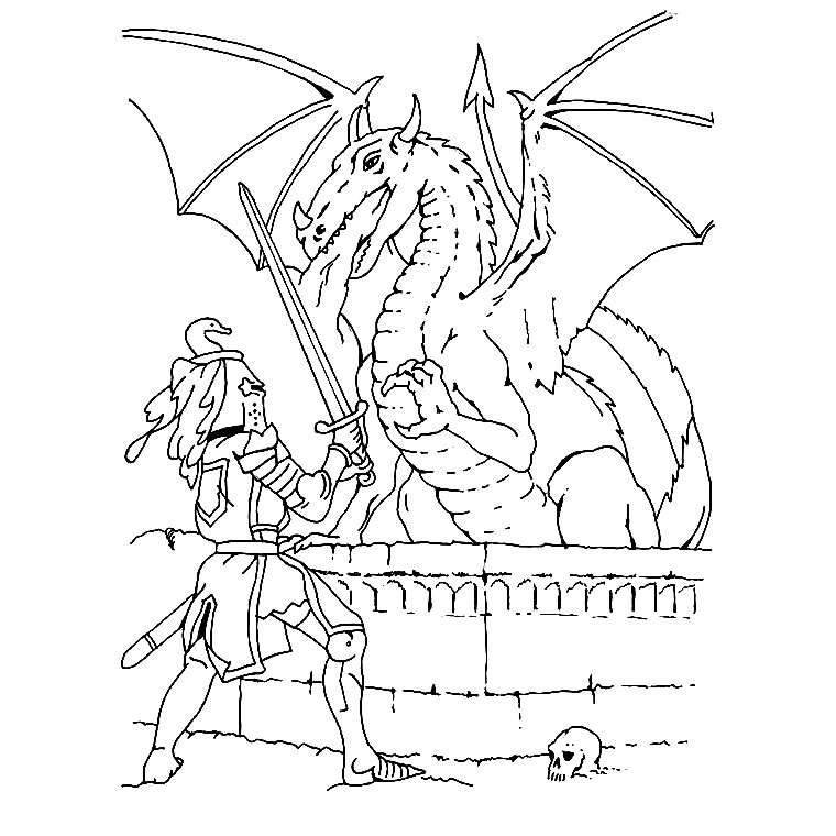 Раскраска: дракон (Животные) #5818 - Бесплатные раскраски для печати