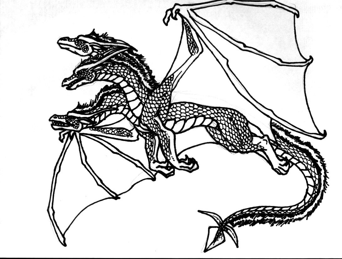 Раскраска: дракон (Животные) #5825 - Бесплатные раскраски для печати
