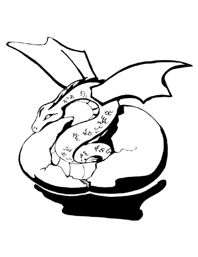 Раскраска: дракон (Животные) #5851 - Бесплатные раскраски для печати