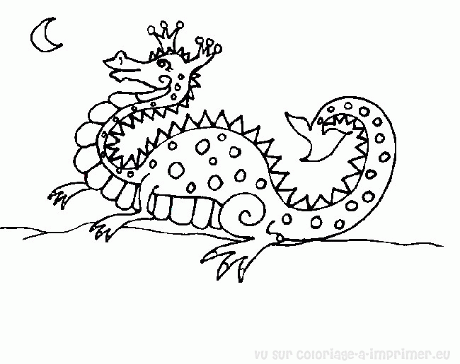 Раскраска: дракон (Животные) #5853 - Бесплатные раскраски для печати