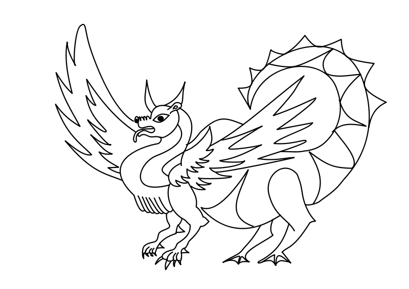 Раскраска: дракон (Животные) #5881 - Бесплатные раскраски для печати