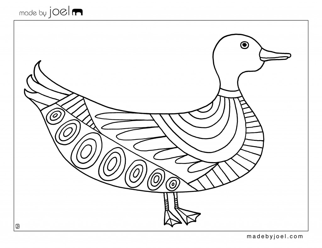 Раскраска: утка (Животные) #1468 - Бесплатные раскраски для печати