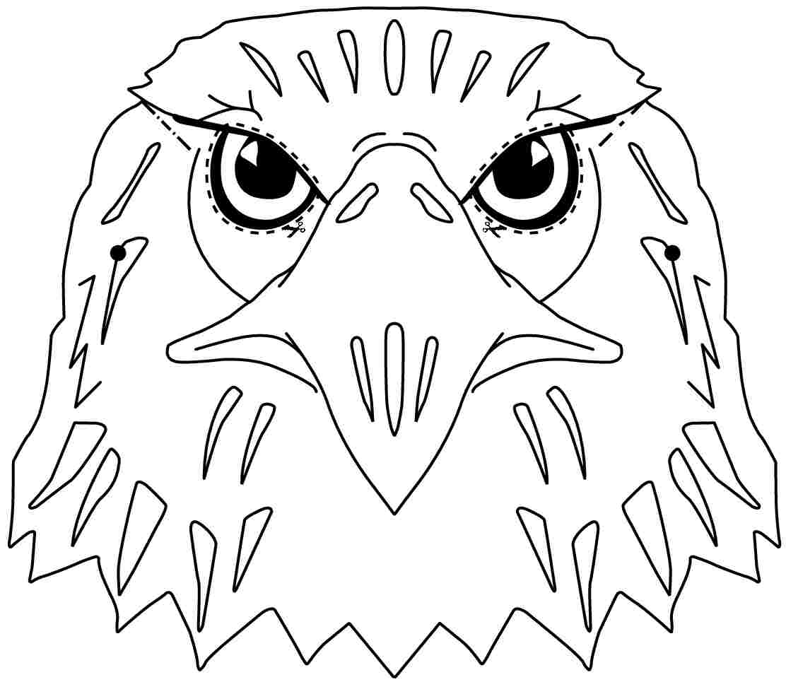Раскраска маска ворона