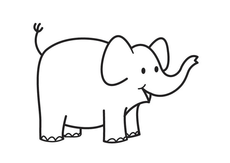 Раскраска: слон (Животные) #6309 - Бесплатные раскраски для печати